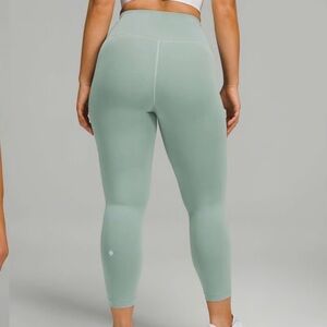 Lululemon Wunder Train Contour Fit High-Rise Tight 25" Misty Glade Size 8 EUC